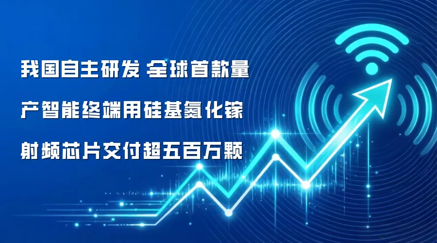 我国自主研发:全球首款量产智能终端用硅基氮化镓射频芯片交付超五百万颗