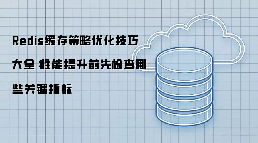 Redis缓存策略优化技巧大全:性能提升前先检查哪些关键指标