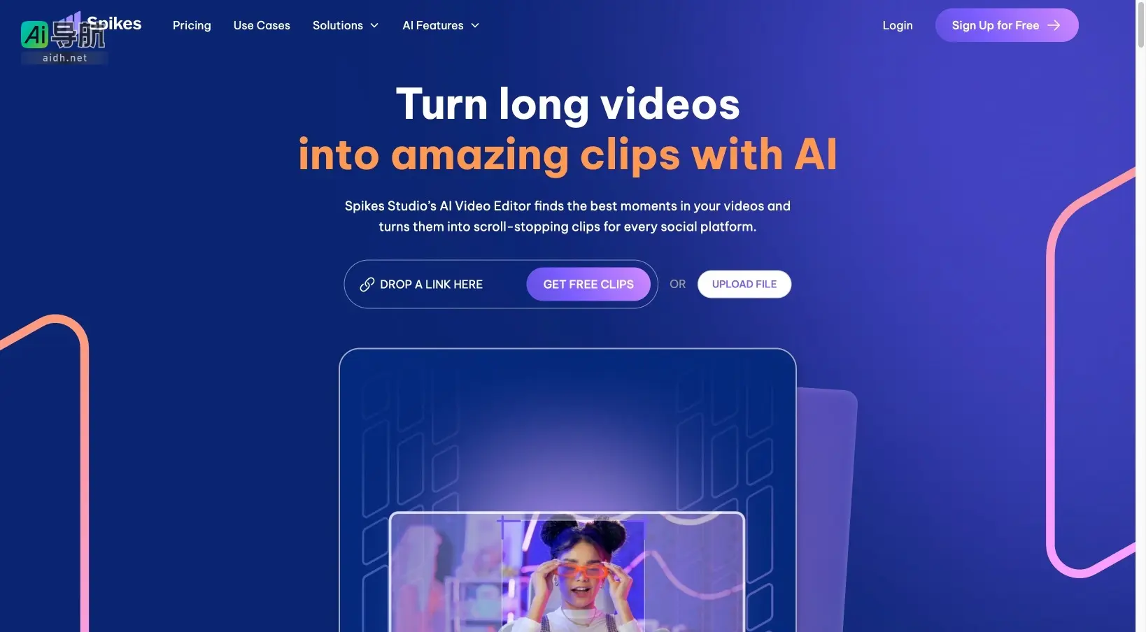 Spikes Studio 利用AI技术快速将长视频转化为适合各社交平台的精彩短片