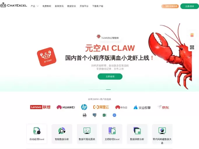 ChatExcel官网-ChatExcel AI Excel处理和数据分析 用户只需像和好友聊天一样操作,Chatexcel会自动通过 AI完成图表处理和分析,彻底改变了与表格数据的交互方式
