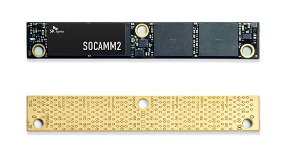 1cnm工艺加持!SK海力士量产192GB SOCAMM2内存模组:带宽翻倍能效提升超75%