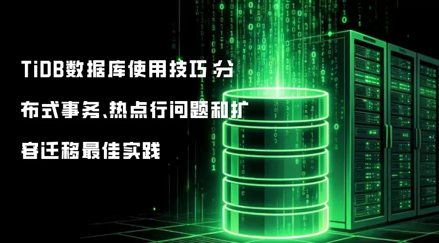 TiDB数据库使用技巧:分布式事务、热点行问题和扩容迁移最佳实践