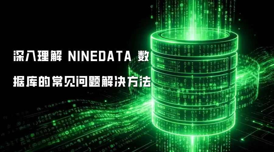 深入理解 NINEDATA 数据库的常见问题解决方法