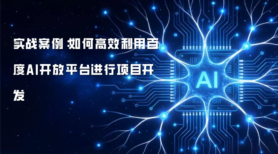 实战案例:如何高效利用百度AI开放平台进行项目开发