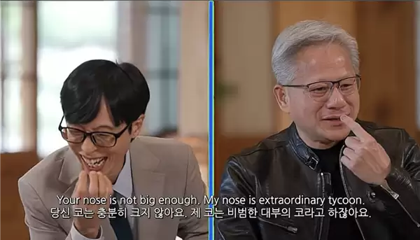 黄仁勋上韩国综艺被赞鼻子长得好！本人回应：我的鼻子就是韩国的新时尚