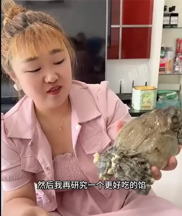 女子自制蛤蟆粽子 蛤蟆肚里塞糯米蛋黄 网友:粽子甜咸大战就此落幕