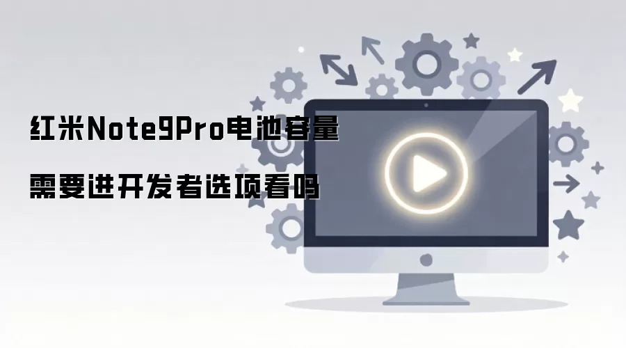 红米Note9Pro电池容量需要进开发者选项看吗