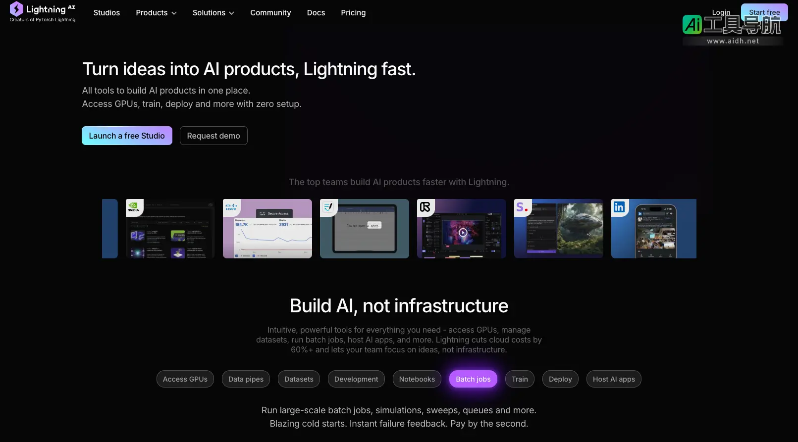 Lightning 全面的AI开发平台，助力快速构建AI产品