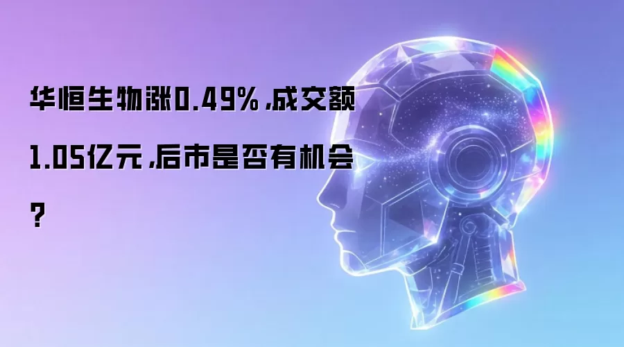 华恒生物涨0.49%,成交额1.01亿元,后市是否有机会?