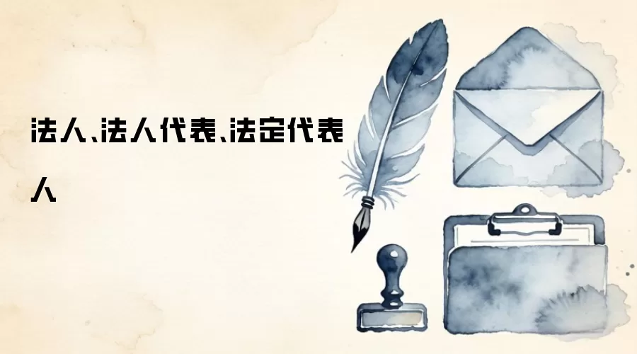 法人、法人代表、法定代表人