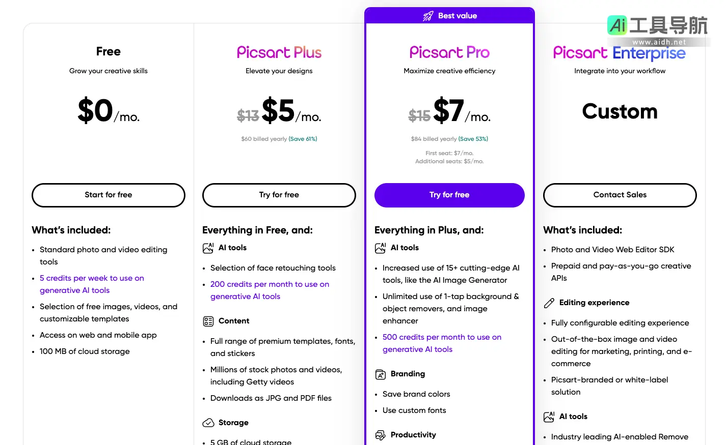 Picsart 一款集成了多种AI设计工具的在线设计平台