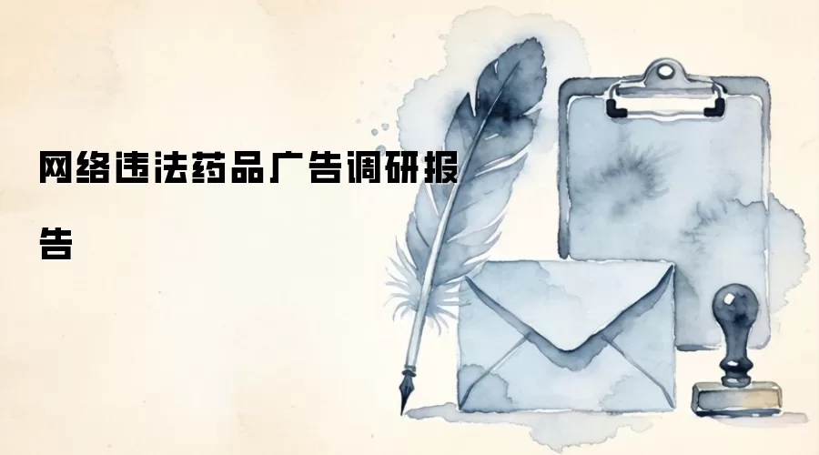网络违法药品广告调研报告