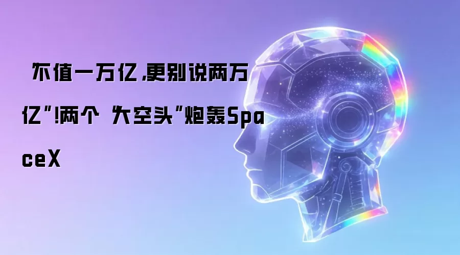 “不值一万亿,更别说两万亿”!两个“大空头”炮轰SpaceX