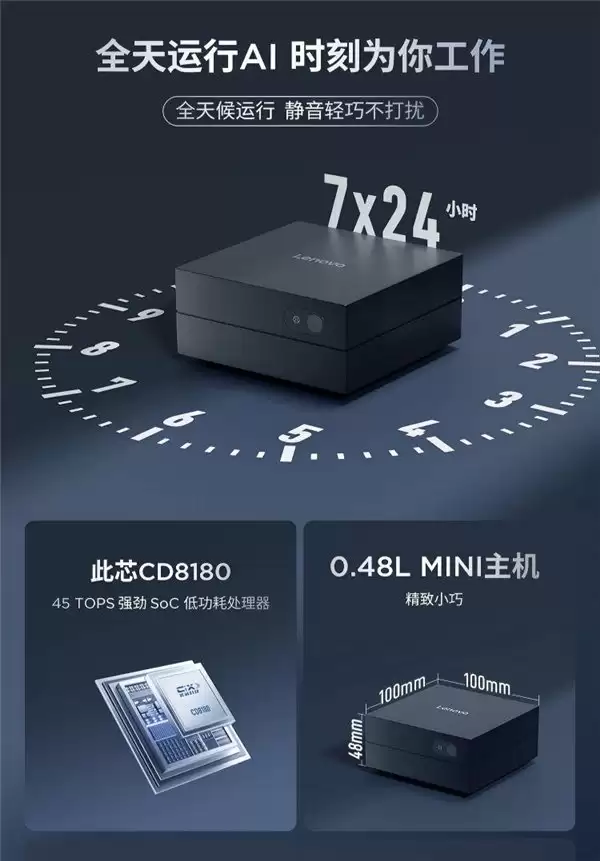 国产强芯加持!搭载此芯P1芯片,联想 AI 主机 Mini 6月12日开启预约