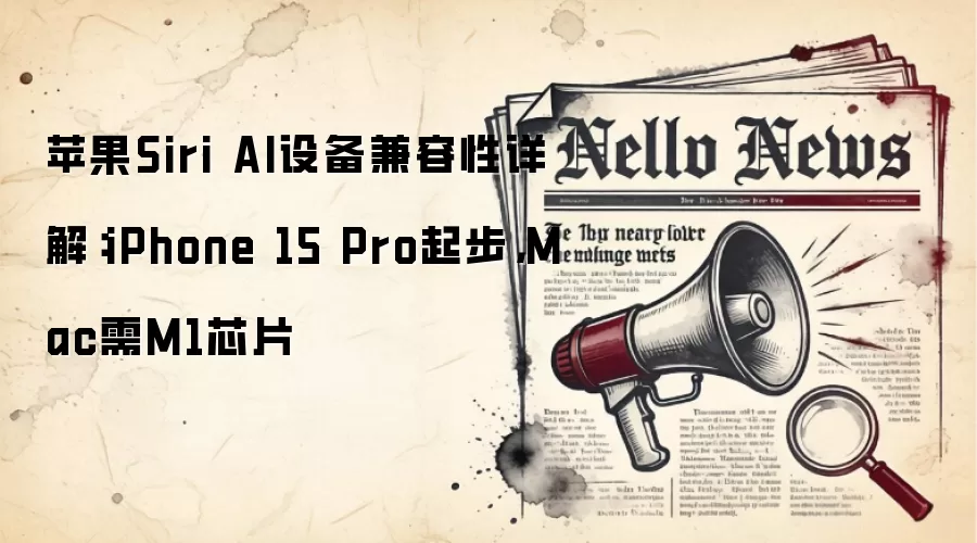 苹果Siri AI设备兼容性详解：iPhone 15 Pro起步，Mac需M1芯片