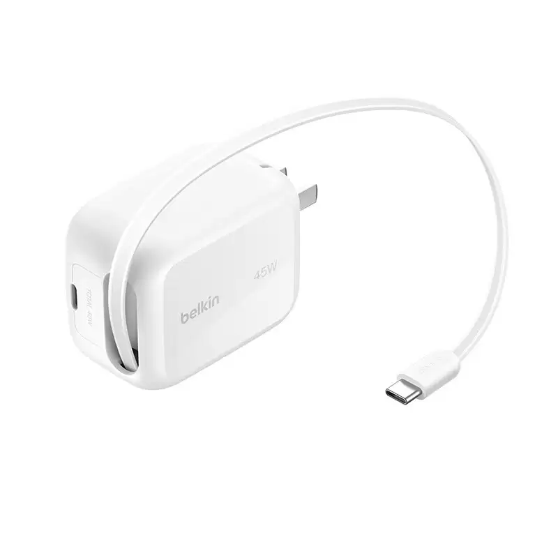 贝尔金推出 45W 自带线充电头：提供 USB-C 线 / 充电接口，199 元