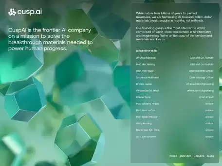 CuspAI-剑桥大学推出的材料学专业AI搜索工具