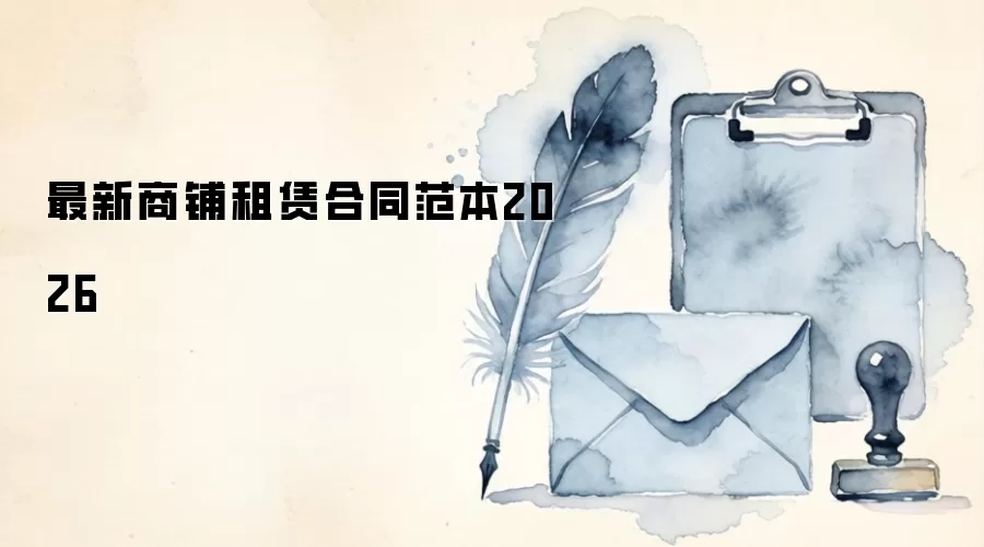 最新商铺租赁合同范本2026