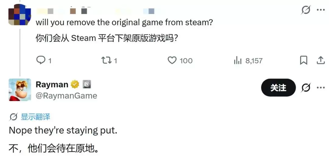 育碧确认《雷曼:传奇重制版》发售后原版不会下架
