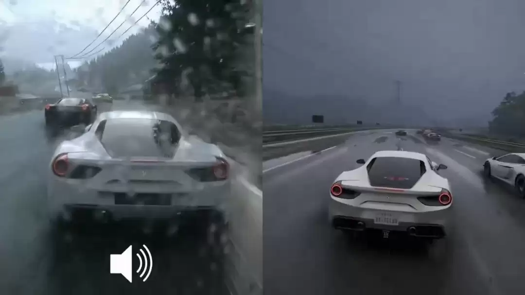 雨天效果对比:《驾驶俱乐部》vs《极限竞速:地平线6》
