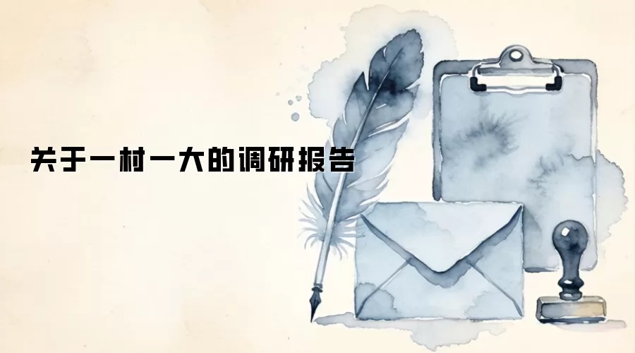关于一村一大的调研报告