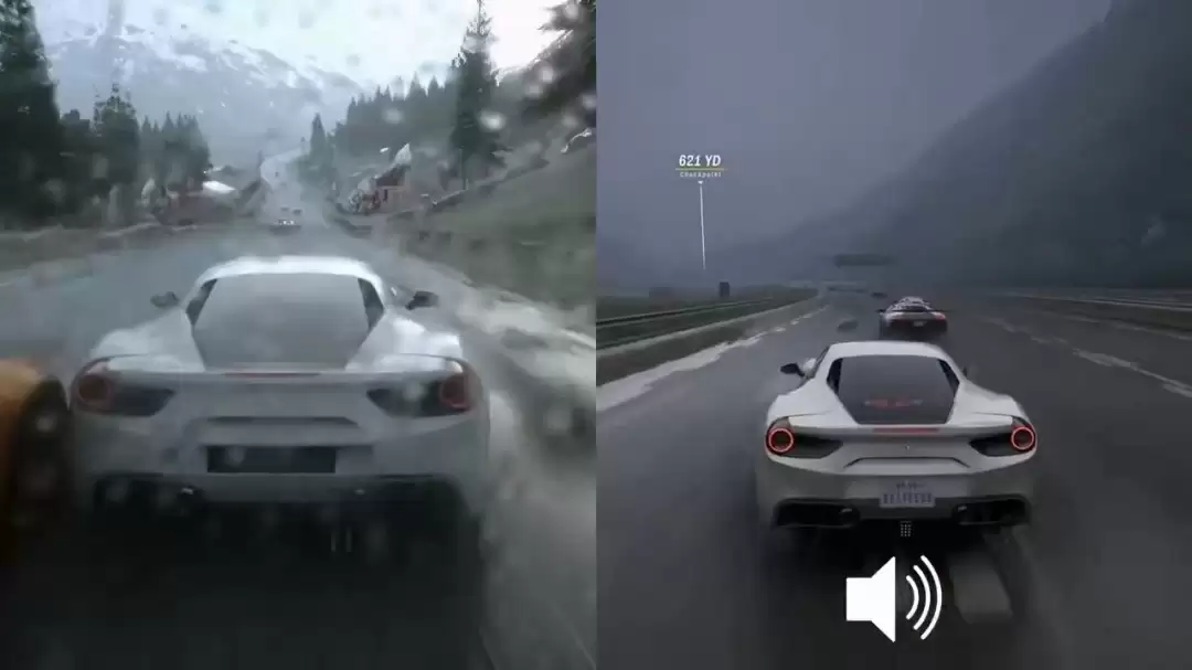 雨天效果对比:《驾驶俱乐部》vs《极限竞速:地平线6》