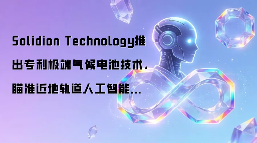 Solidion Technology推出专利极端气候电池技术,瞄准近地轨道人工智能数据中心、月球经济及太空领域
