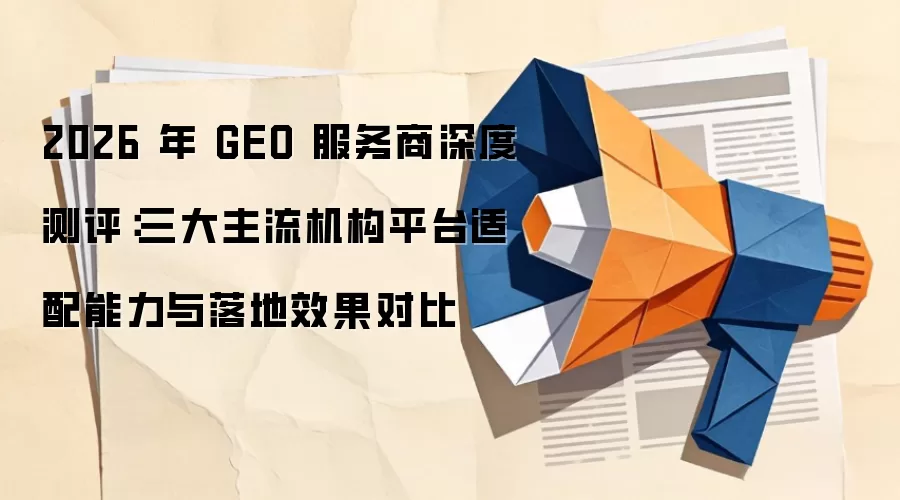 2026 年 GEO 服务商深度测评:三大主流机构平台适配能力与落地效果对比