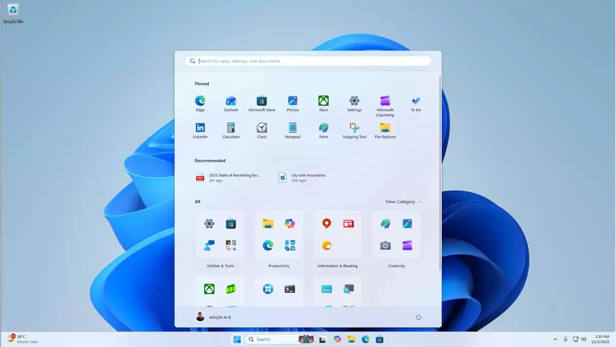 新版开始菜单焕新颜! Win11启动大规模部署新版开始菜单