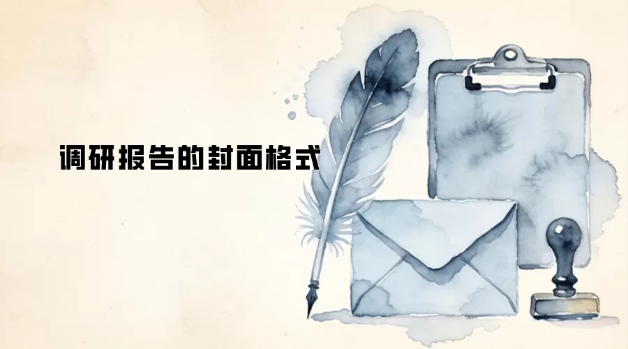调研报告的封面格式