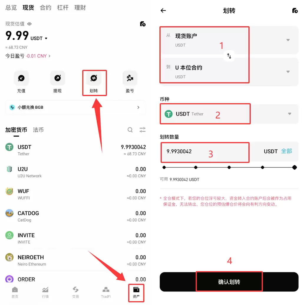 Bitget新手入门:如何完成第一笔合约交易