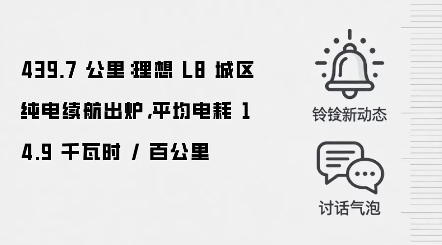439.7 公里:理想 L8 城区纯电续航出炉,平均电耗 14.9 千瓦时 / 百公里