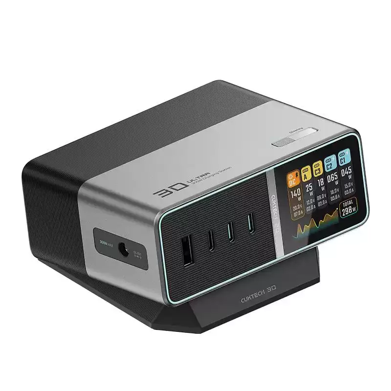649 → 449 元:酷态科 30 号电能站 Ultra 新低,至高 300W + 1.83 英寸 IPS 屏