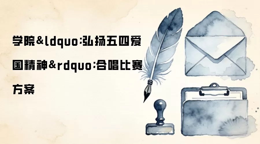 学院&ldquo;弘扬五四爱国精神&rdquo;合唱比赛方案