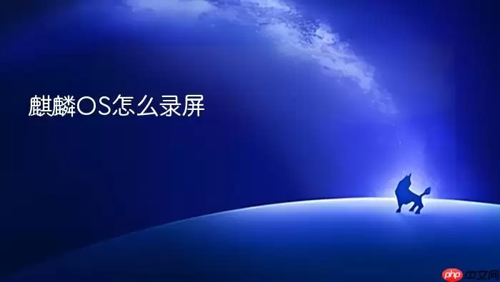 麒麟OS怎么录屏