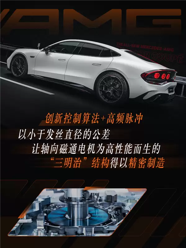 首搭AMG GT零百加速2.1秒!奔驰轴向磁通电机量产落地