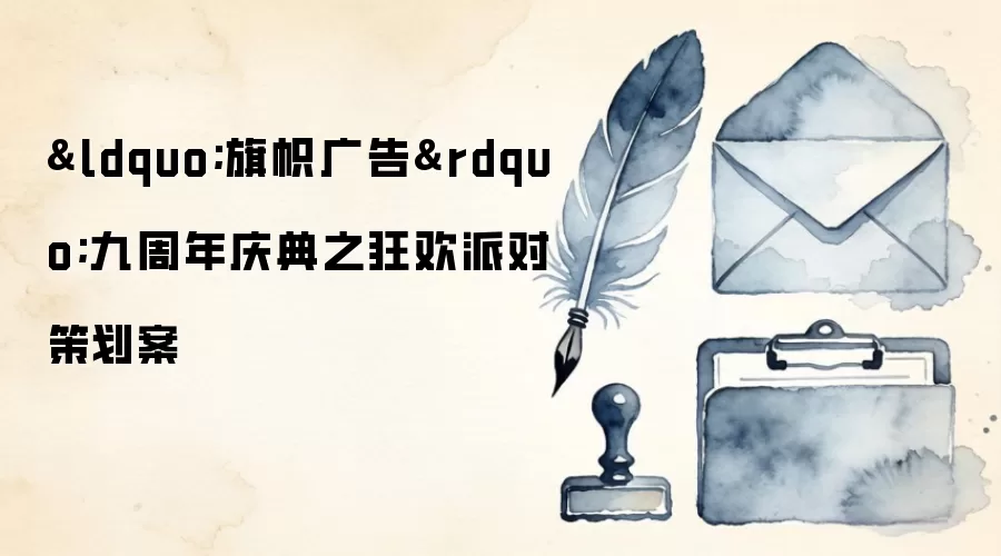 “旗帜广告”九周年庆典之狂欢派对策划案