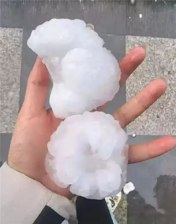 刚提的奔驰遇特大冰雹被砸出上百个凹坑:去地库避险又撞掉车标