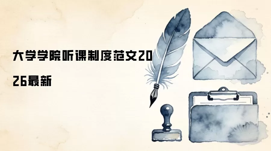 大学学院听课制度范文2026最新