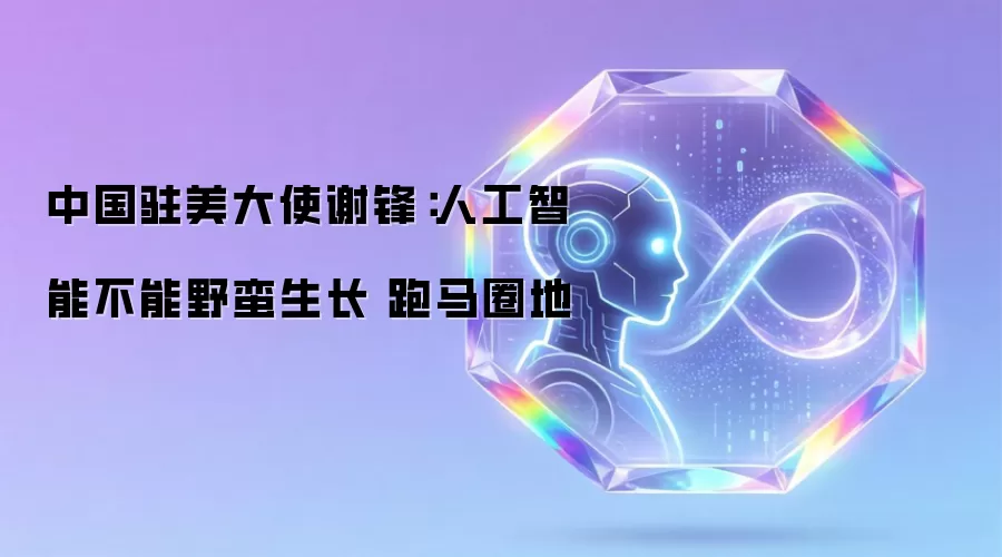 中国驻美大使谢锋:人工智能不能野蛮生长 反赌