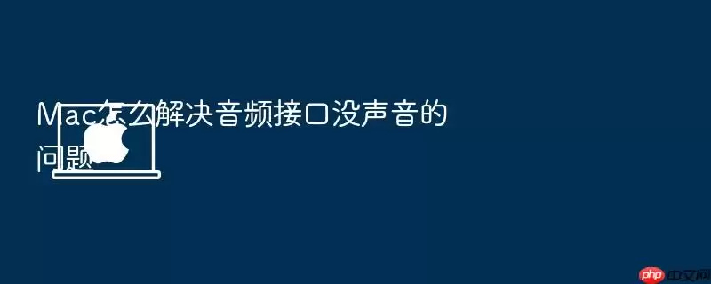 Mac怎么解决音频接口没声音的问题