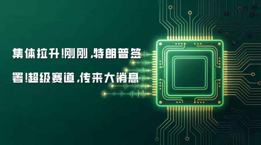 集体拉升!刚刚,特朗普签署!超级赛道,传来大消息