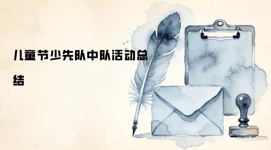 儿童节少先队中队活动总结