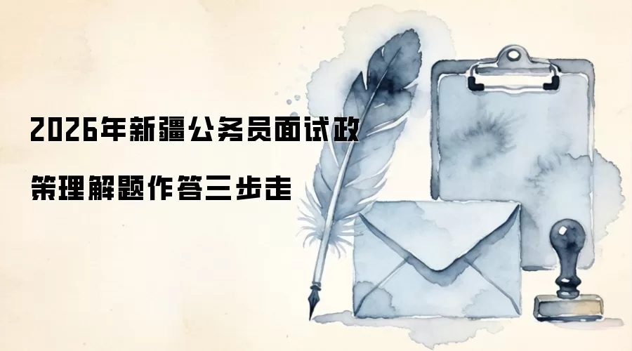 2026年新疆公务员面试政策理解题作答三步走