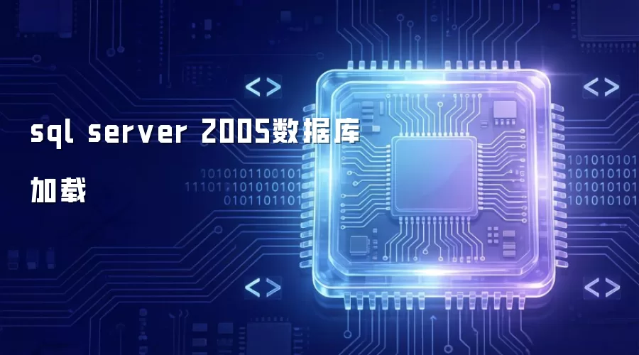 sql server 2005数据库加载