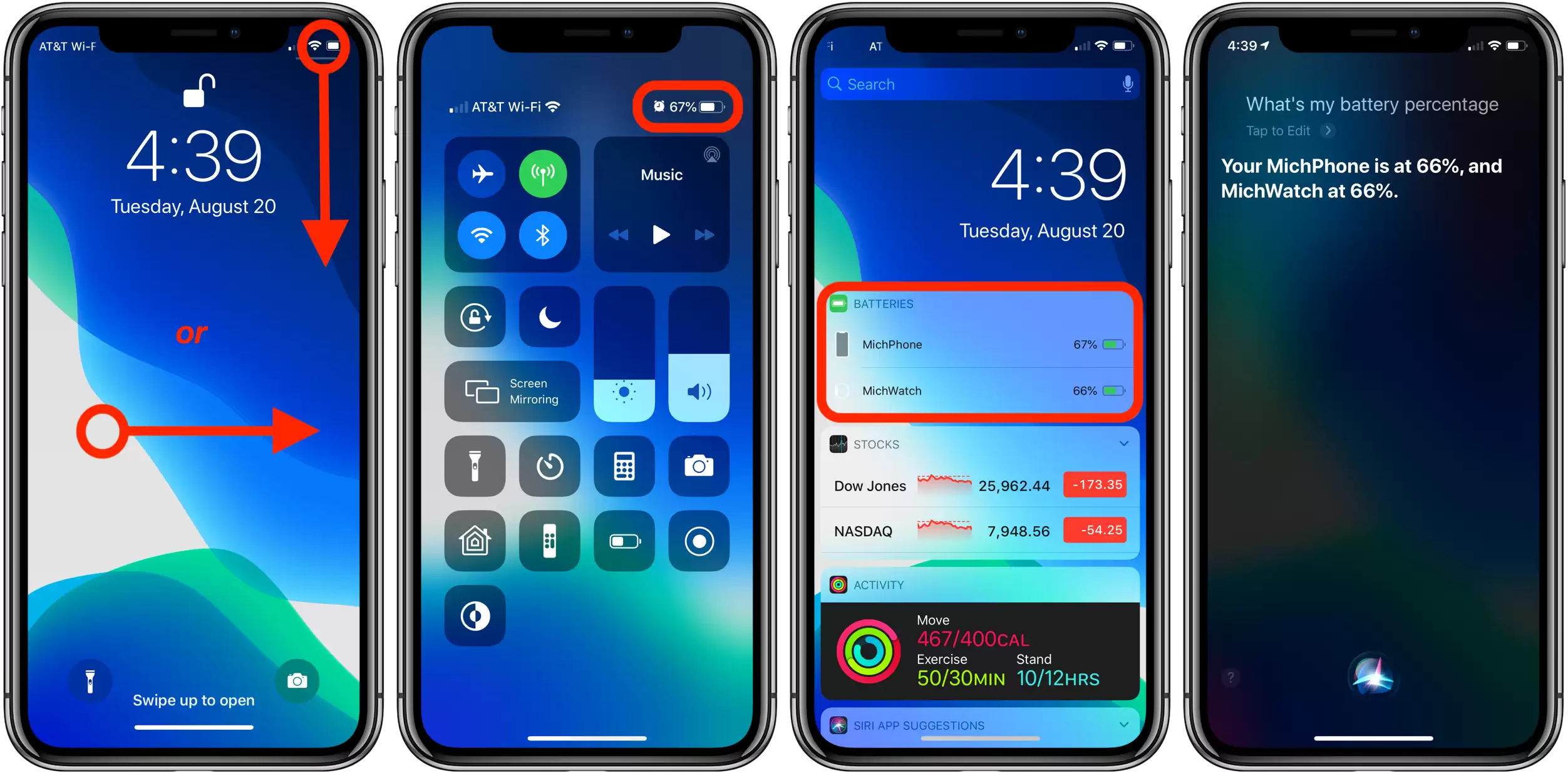 4 种方法查看 iPhone X、XR 及更新机型的电池百分比
