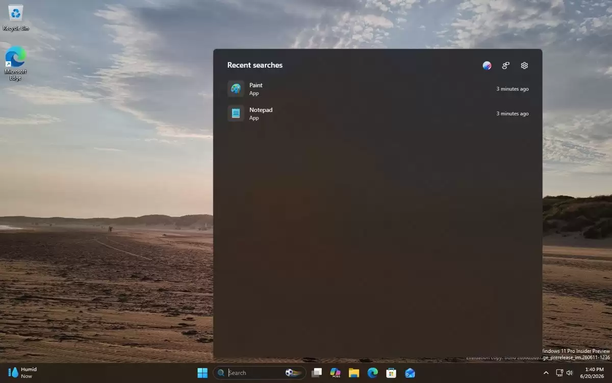 Win11预览版26300.8697搜索中原生清理Bing网页结果的教程