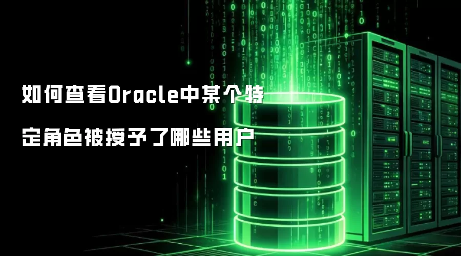 如何查看Oracle中某个特定角色被授予了哪些用户