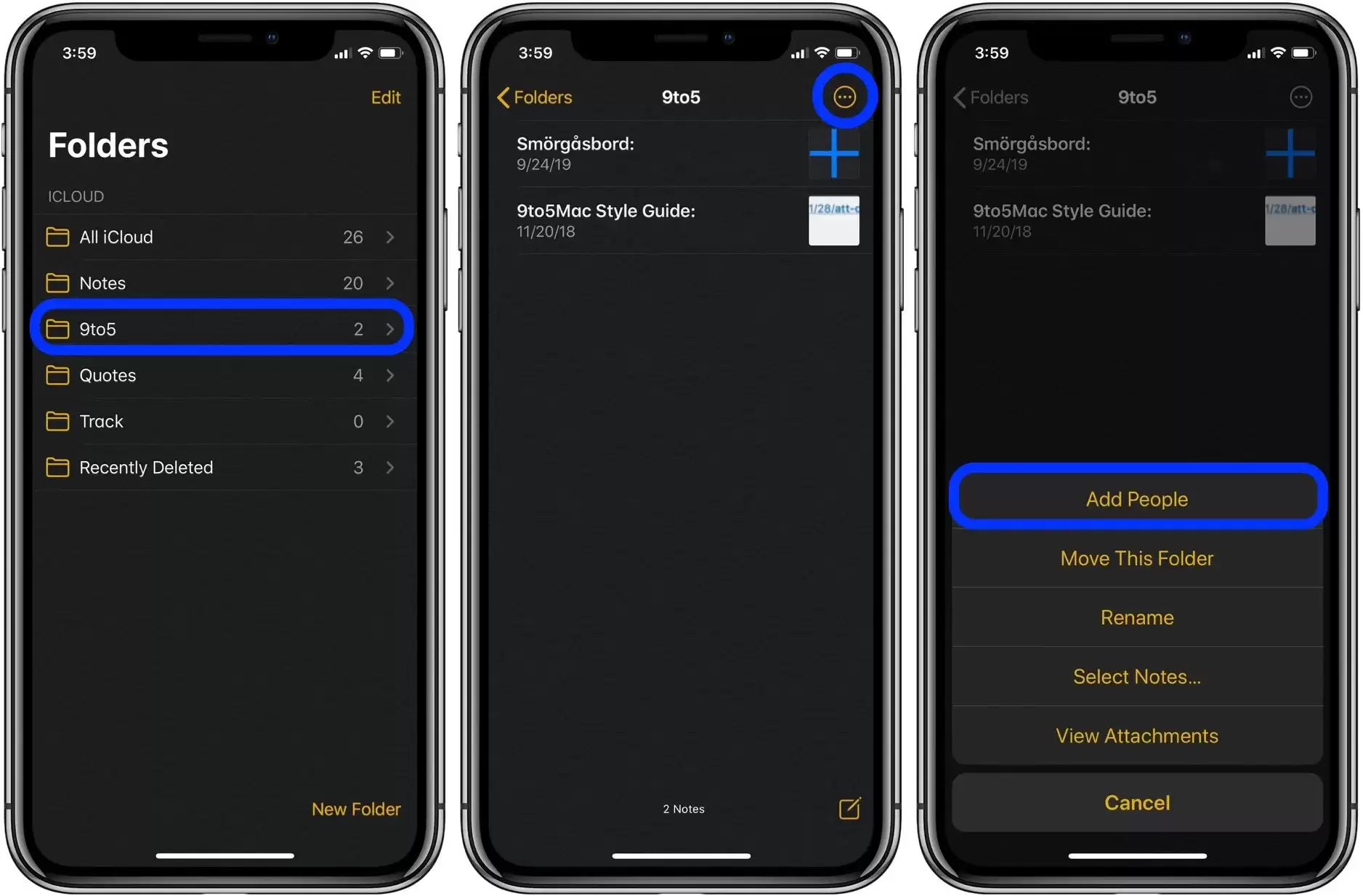 如何在 iPhone、 iPad和 Mac 上共享「备忘录」中的文件？