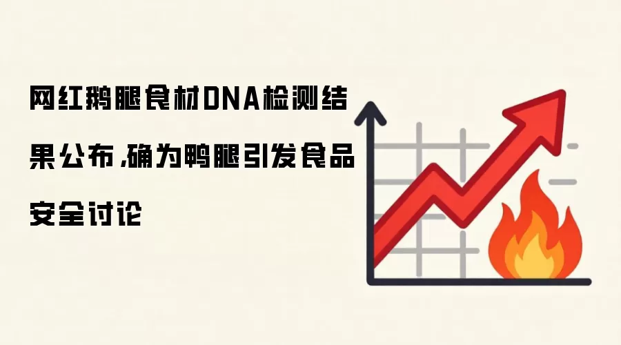 网红鹅腿食材DNA检测结果公布,确为鸭腿引发食品安全讨论